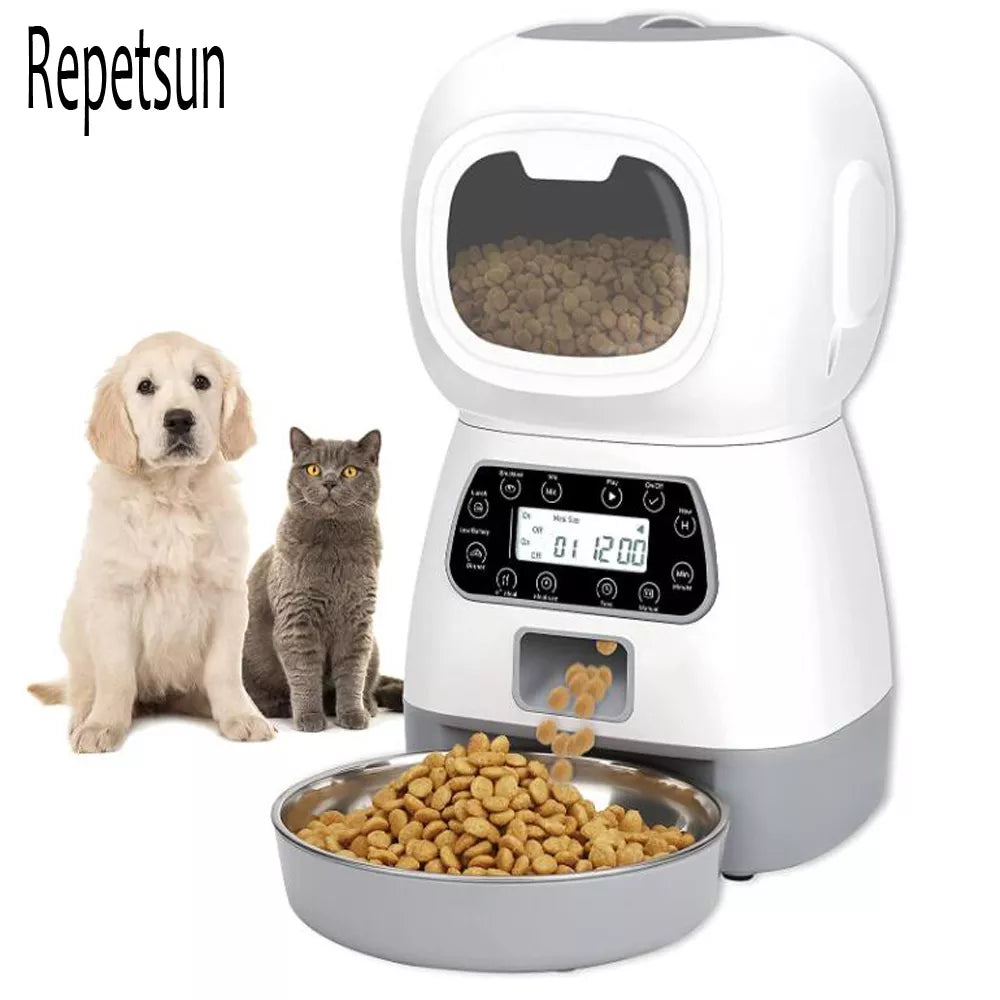 3.5L Automatic Pet Feeder Smart Food Dispenser For Cats Dogs