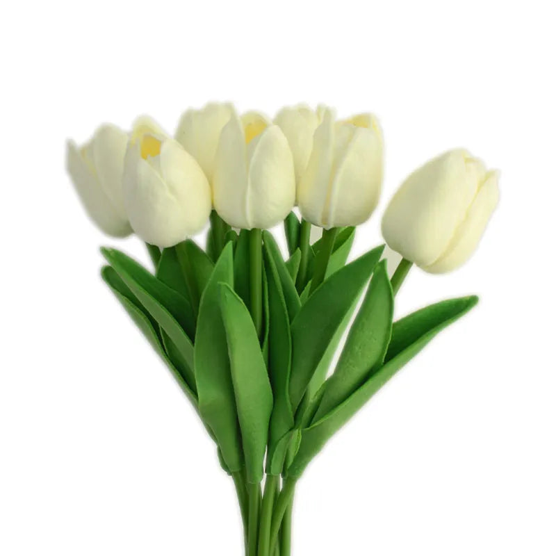  5PCS Tulip Artificial Flowers Real Touch for Wedding Supplies Decoration