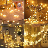  Led Snowflake Fairy String Lights Christmas Tree]