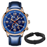 Mens Watches Stainless Steel Leather