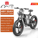 X20 Electric Bike 2000W 48V 30AH Battery Ebike Front Rear Shock Absorption