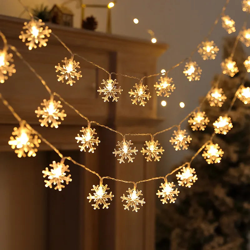  Led Snowflake Fairy String Lights Christmas Tree
