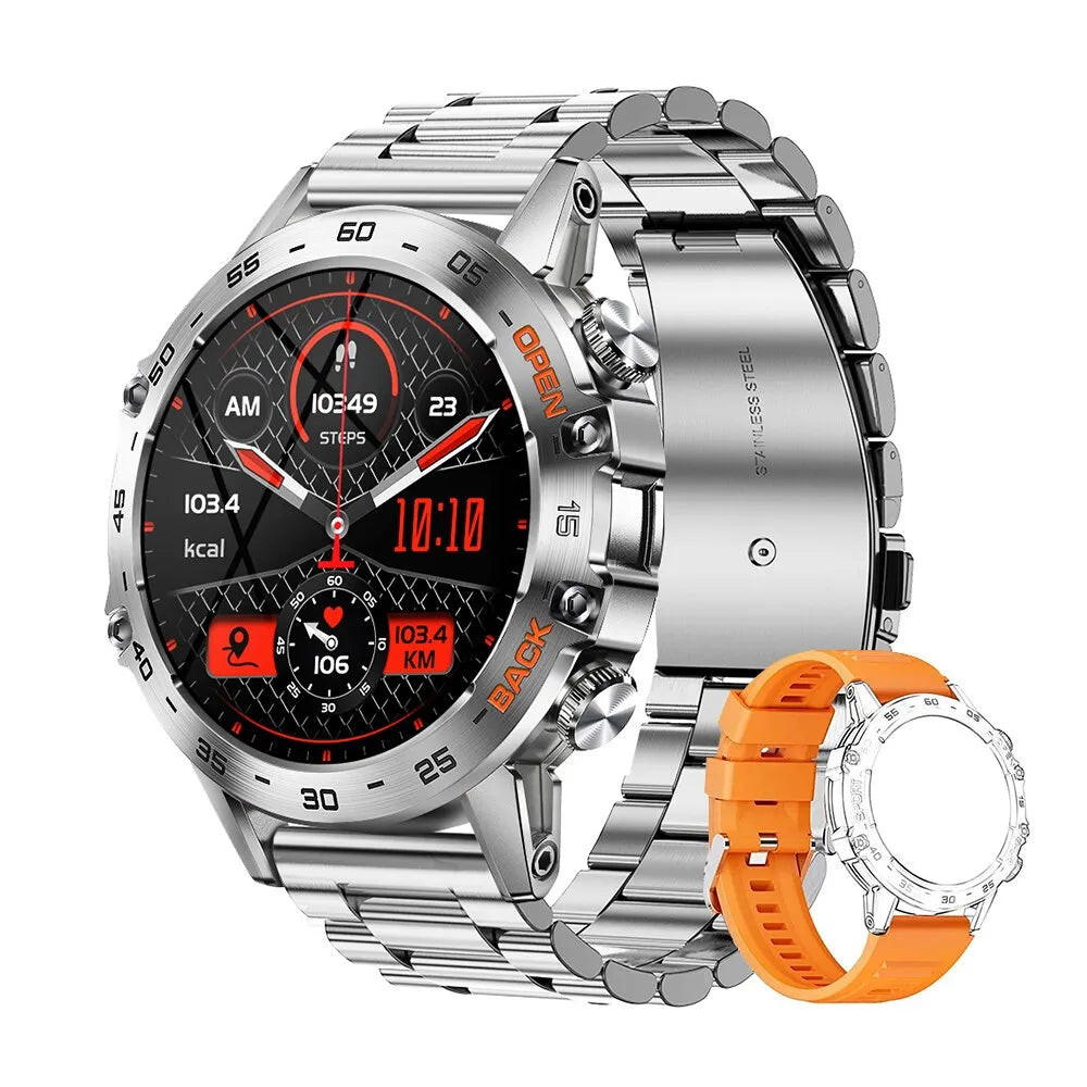 MELANDA Steel 1.39" Bluetooth Call Smart Watch Men
