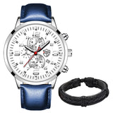 Mens Watches Stainless Steel Leather]