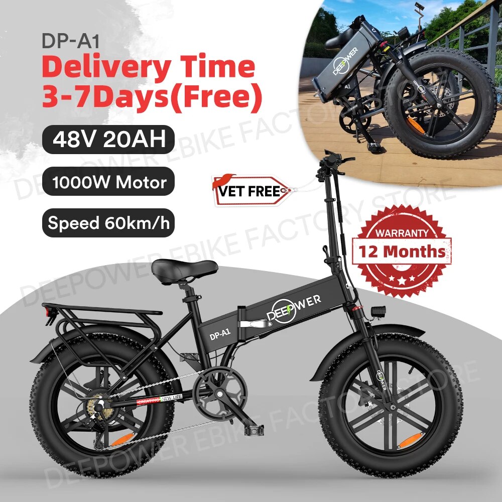 DEEPOWER A1 Folding Electric Bicycle