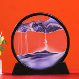 3D Moving Sand Art Picture Round Glass Deep Sea Painting Office Home Decor Gift