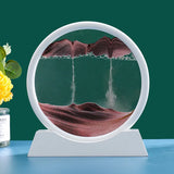  3D Moving Sand Art Picture Round Glass Deep Sea Painting Office Home Decor Gift